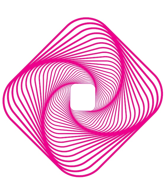 a pink and black abstract design with a spiral design