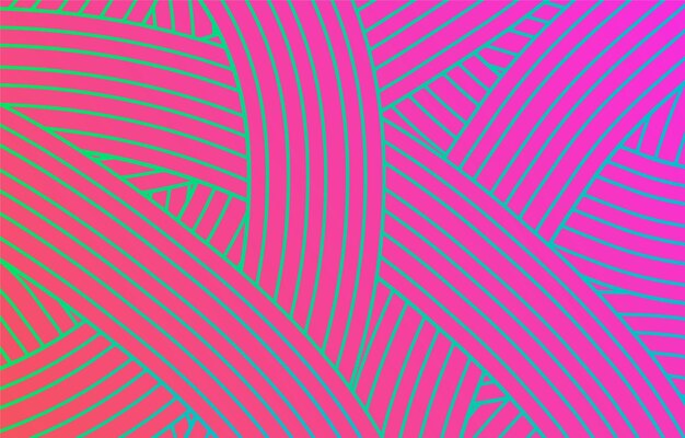 A pink and green pattern with lines in the middle.