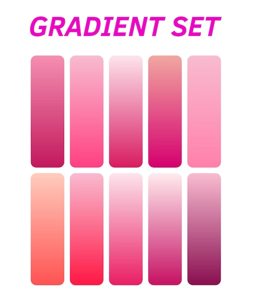 a pink and pink poster for a set of different colored squares