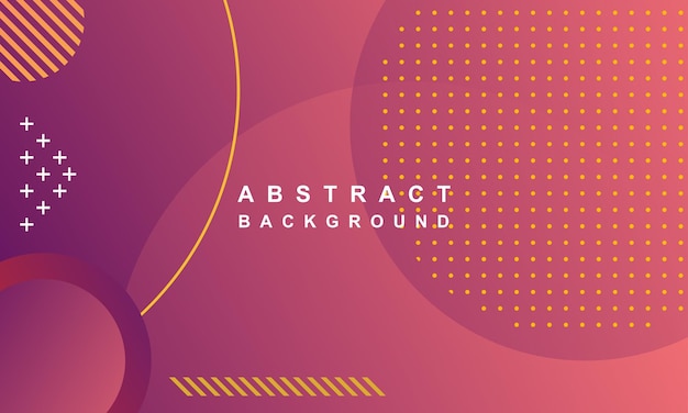 A pink and purple background with a yellow and orange circles