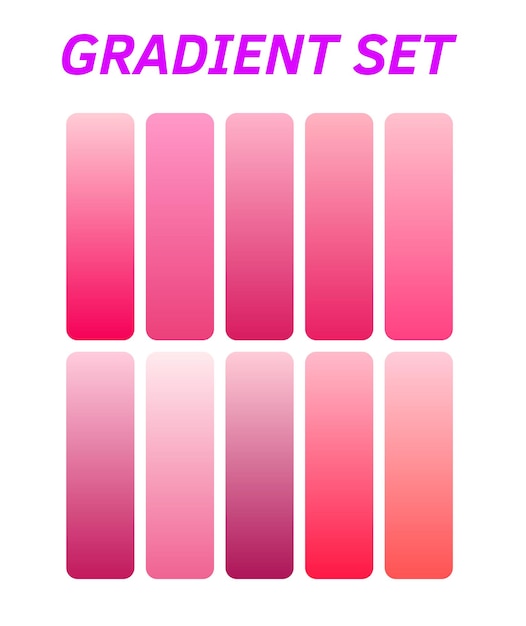 a poster for a product set of pink and pink colors