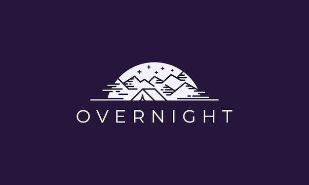 A purple background with a logo that says overnight.