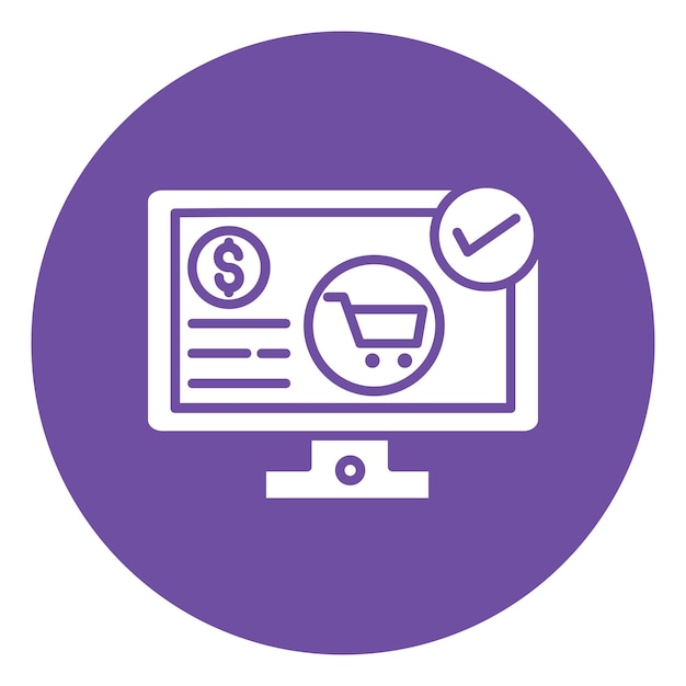 a purple circle with a sign that says quot shopping quot