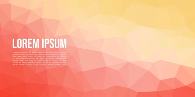 a red and orange triangle background with a polygon pattern.