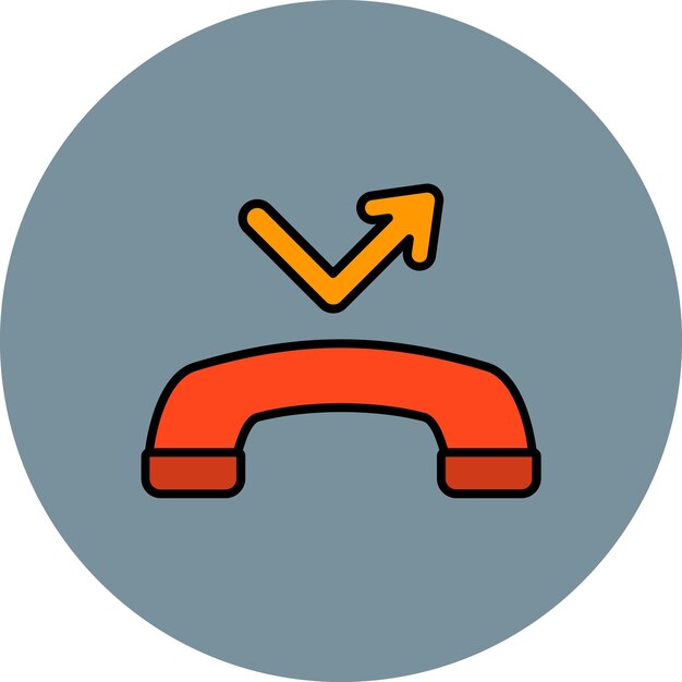a red arrow pointing to the right with a yellow arrow pointing to the right