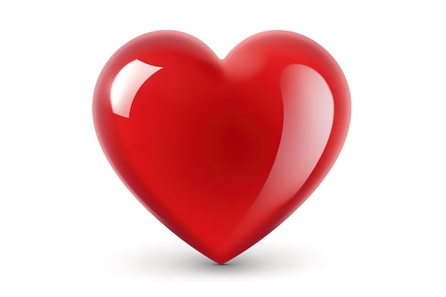 a red heart with a white background and a white background