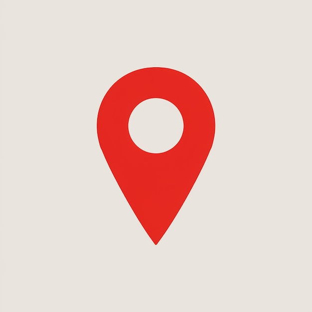A red location pin icon commonly used in mapping or locationbased applications