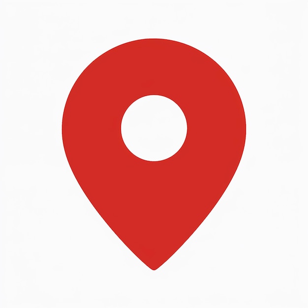 A red location pin icon commonly used in mapping or locationbased applications