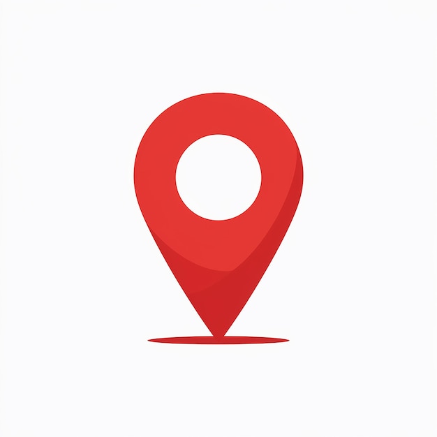 A red location pin icon commonly used in mapping or locationbased applications