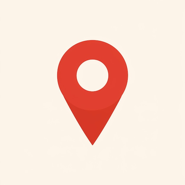 a red location pin icon commonly used in mapping or locationbased applications