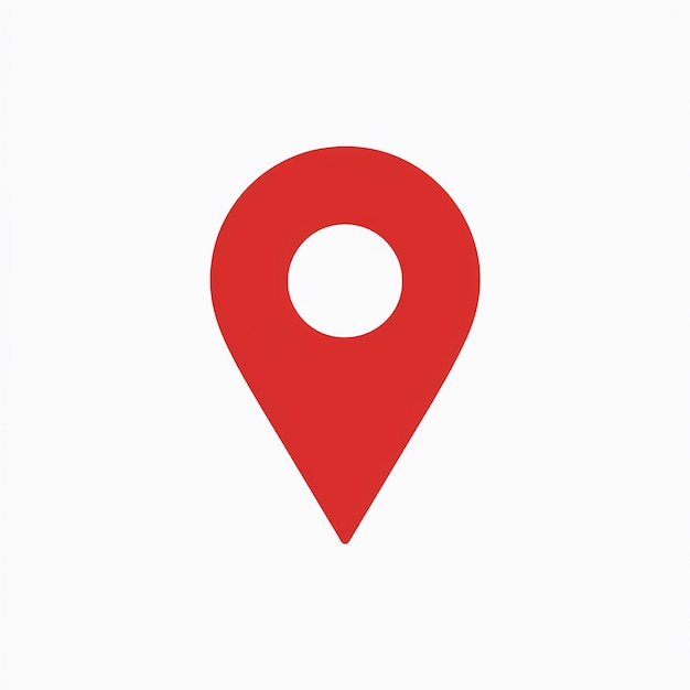 A red location pin icon commonly used in mapping or locationbased applications