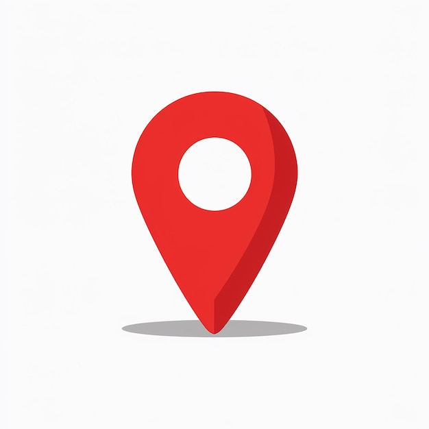A red location pin icon commonly used in mapping or locationbased applications