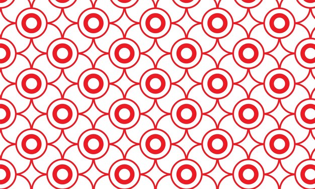 a red pattern with circles on a white background