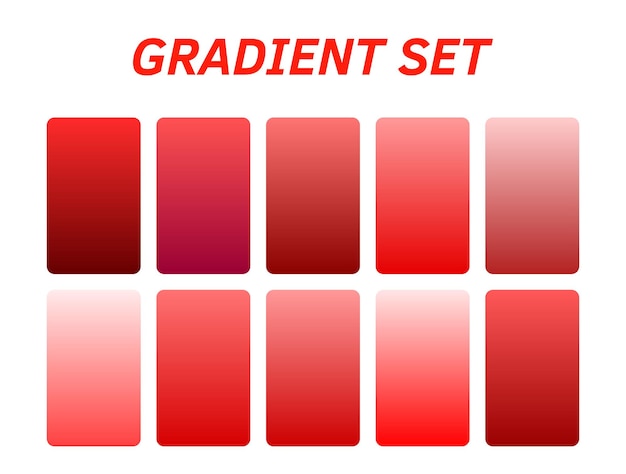 a red set of squares with the word gradient on them