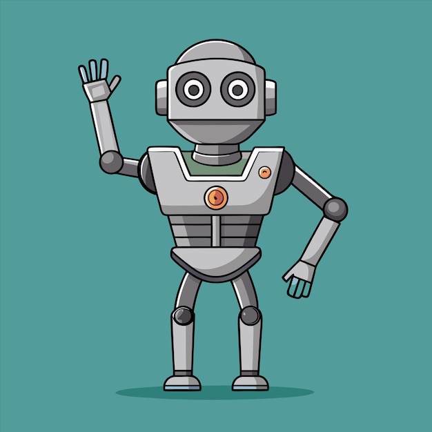 a robot with a red circle around his neck