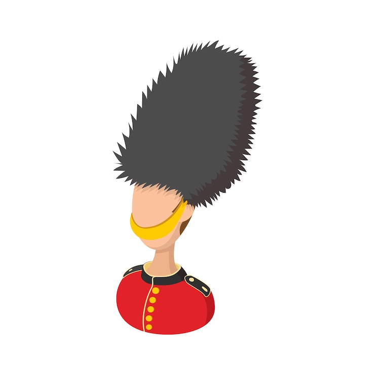 Vektör a royal guard icon in cartoon style on a white background