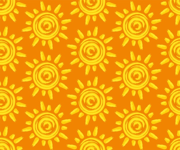A seamless background with the bright summer sun