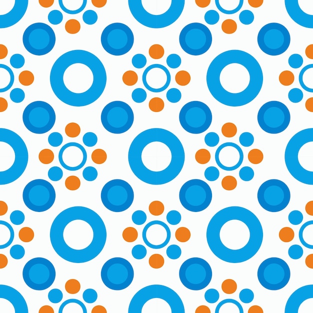 A seamless pattern of colorful circles in slightly creating a vibrant playful and dynamic vector