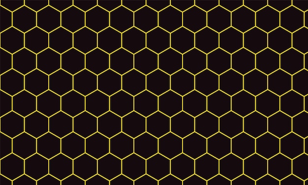 a seamless pattern of honeycomb with a black background