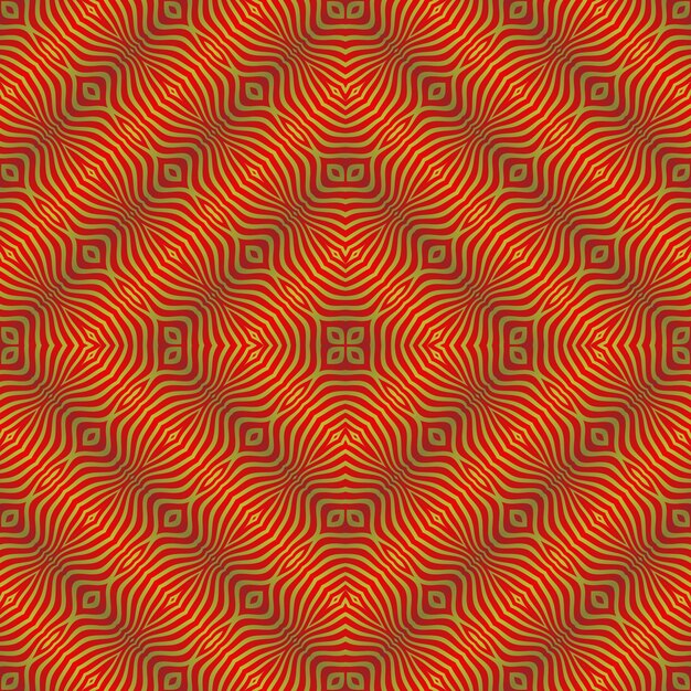 A seamless pattern with a spiral design in red and green colors.