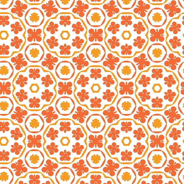 A seamless pattern with snowflakes on a white background