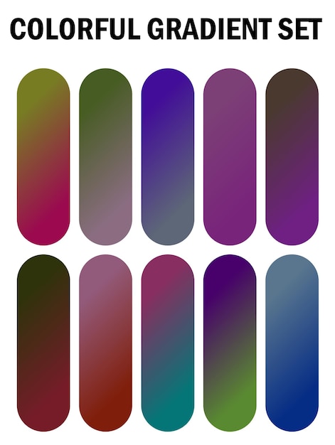 a series of multicolored images with different colors