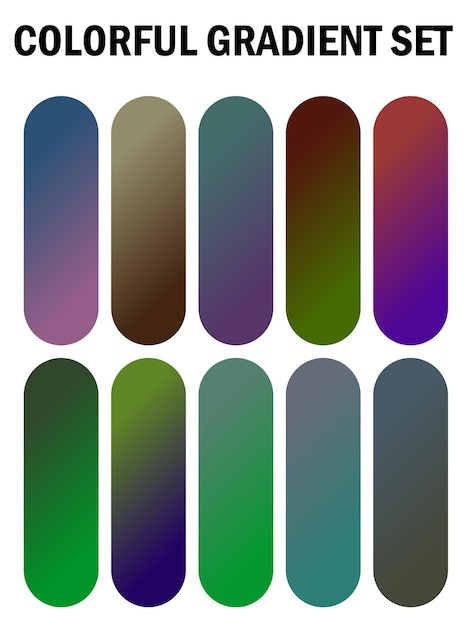 a series of multicolored patterns with different colors