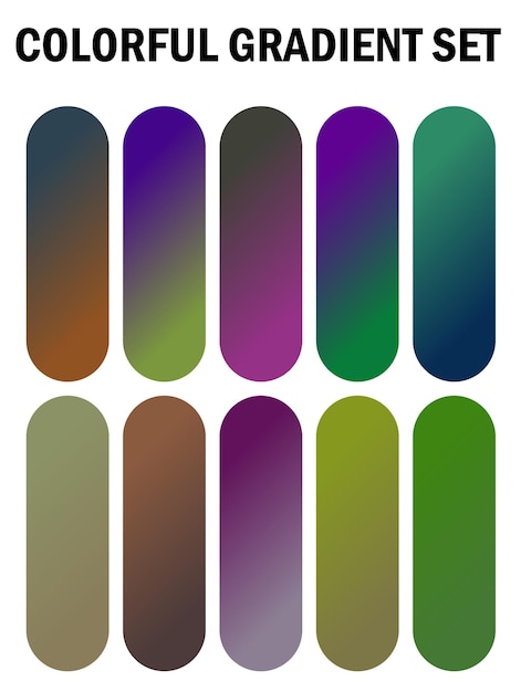 a series of multicolored patterns with different colors