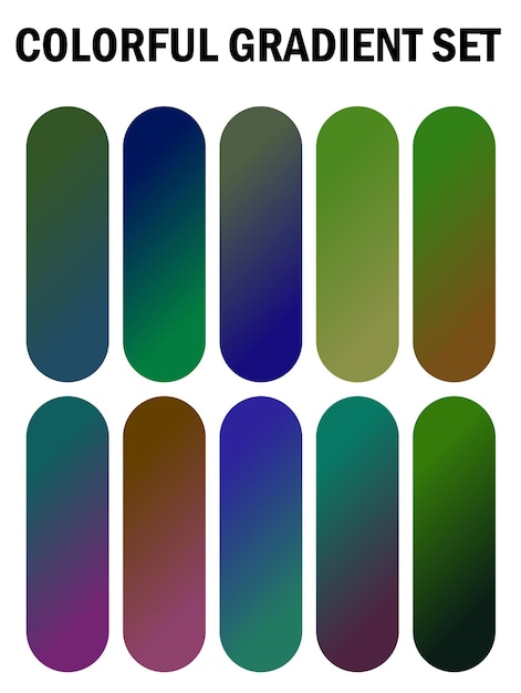 a series of multicolored patterns with different colors