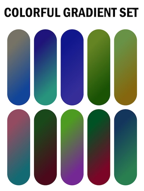 a series of multicolored patterns with different colors