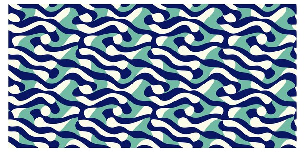 a series of waves in blue and green
