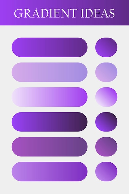 a set gradient color pallete dradation colour template