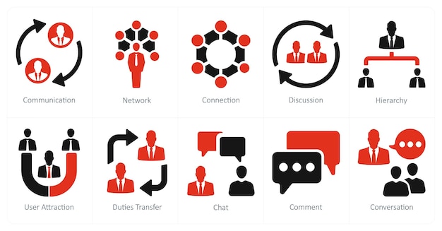 a set of 10 web marketing icons as communication network connection