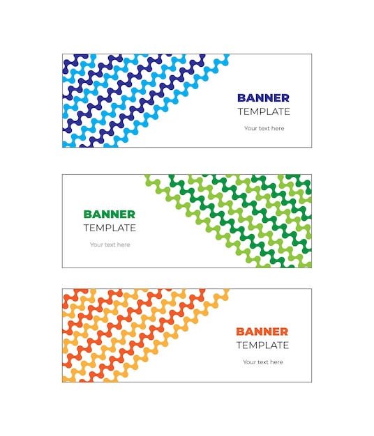 a set of colorful web banner header template