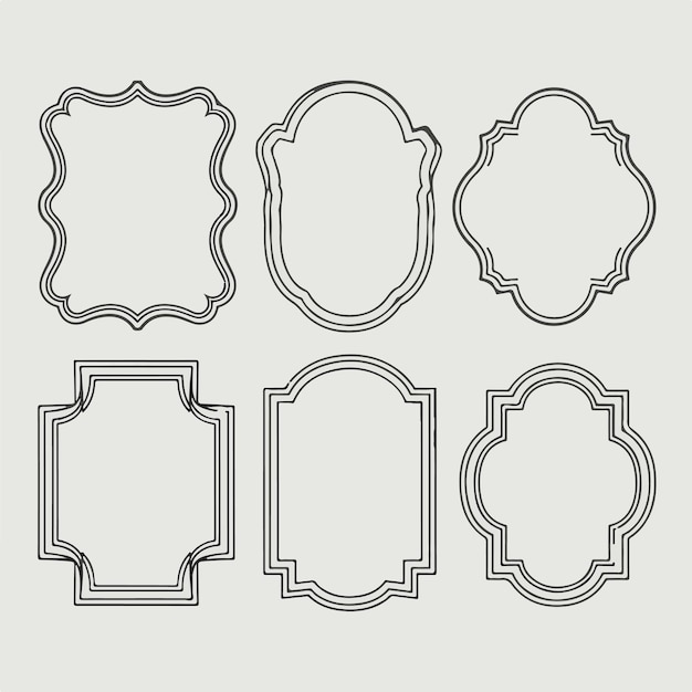 a set of four different designs with a white border