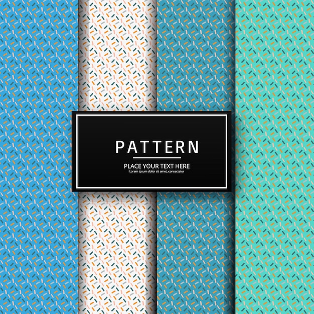a set of geometric patterns