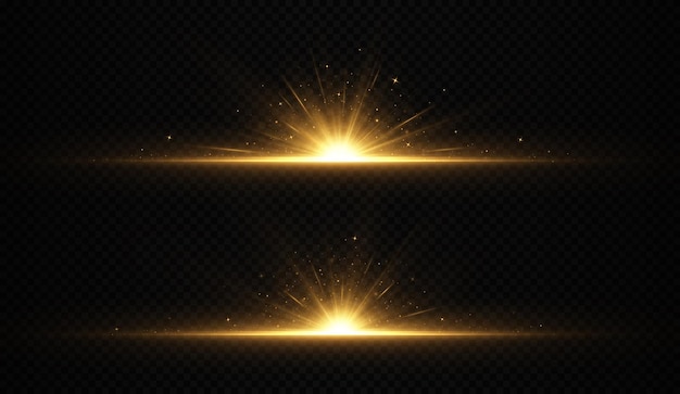 A set of horizontal bursts of exploding stars