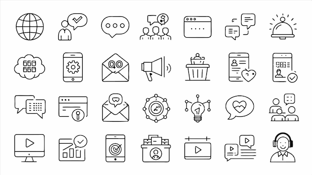 a set of icons with the words quot video quot on the top