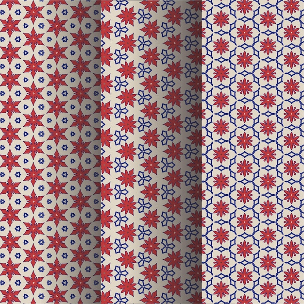 A set of patterns with  vector geometric elements