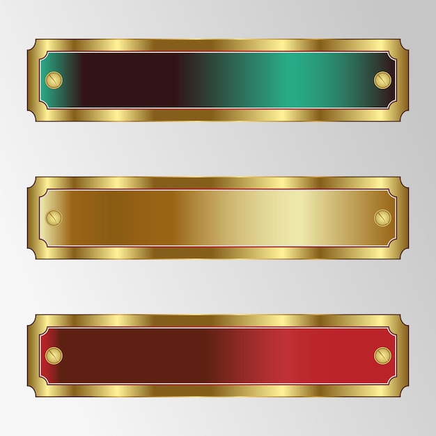A set of rectangular frames of different colors