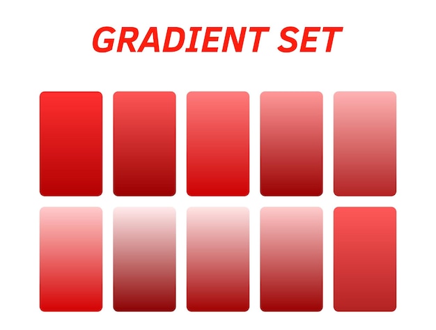 a set of red squares with different colors and patterns
