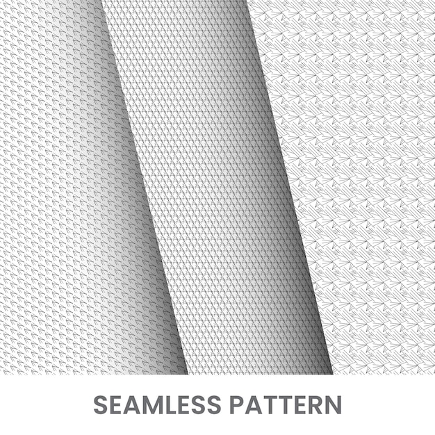 A set of seamless patterns with line art for the design of the fabric