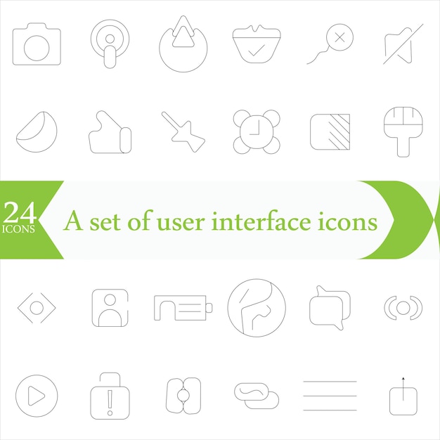 A set of user interface icons that can be used for commercial purposes Thin line in blue gradient Pro Vector