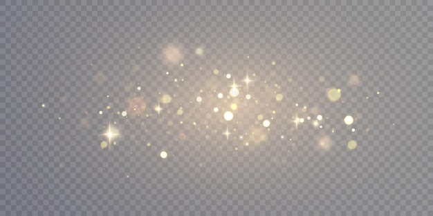 A set of yellow lights on a transparent background.