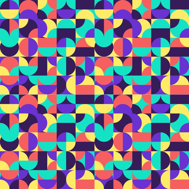 A simple geometric art poster with a simple shape and figure in bright colors