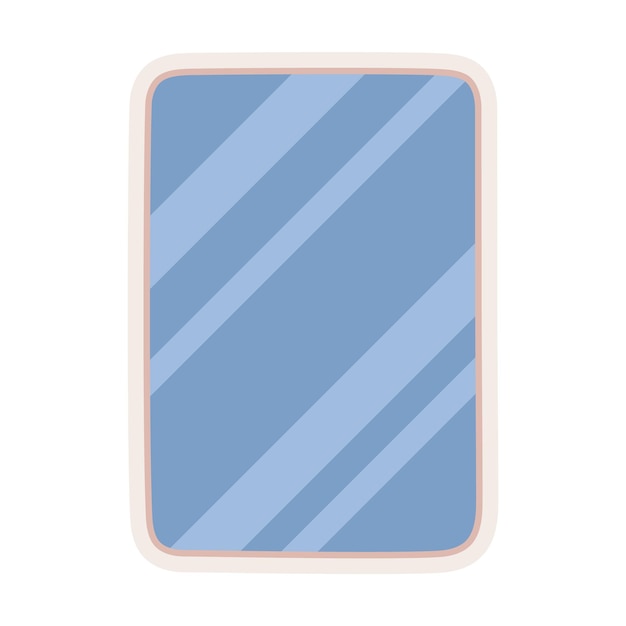 A simple illustration of a rectangular mirror Perfect for bathroom or bedroom interior design