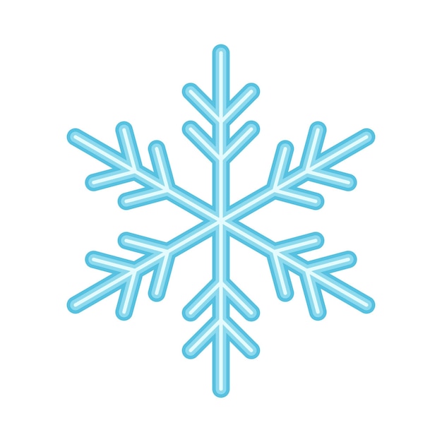 A simple snowflake on a white background