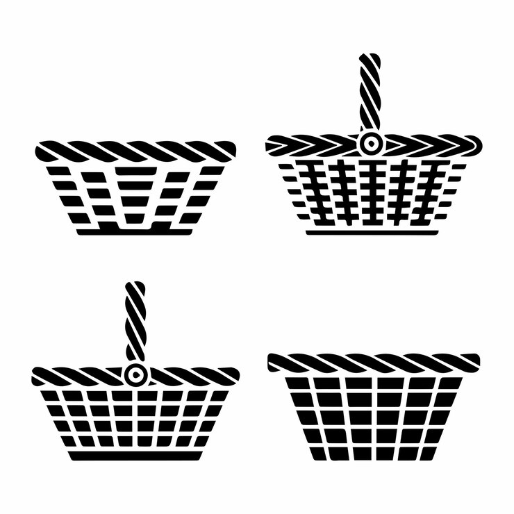 Vektor a simple vector set of picnic basket icons
