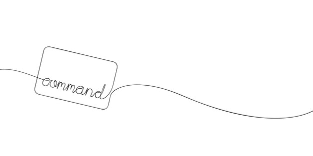 A single line drawing of a command key Continuous line command button icon One line icon Vector
