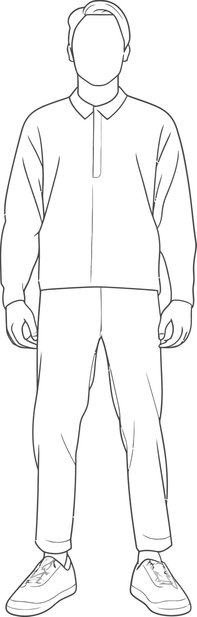 Vektör a sketch of a man with a shirt that says person